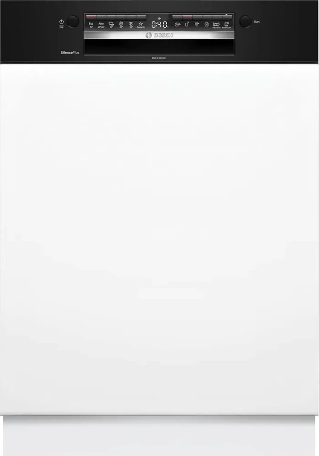 Einbaugeschirrspüler 60 cm Schwarz mit Frontblende, Serie 4