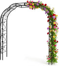 Robuster Metall-Rosenbogen für Kletterpflanzen, 250x228x39 cm, Schwarz