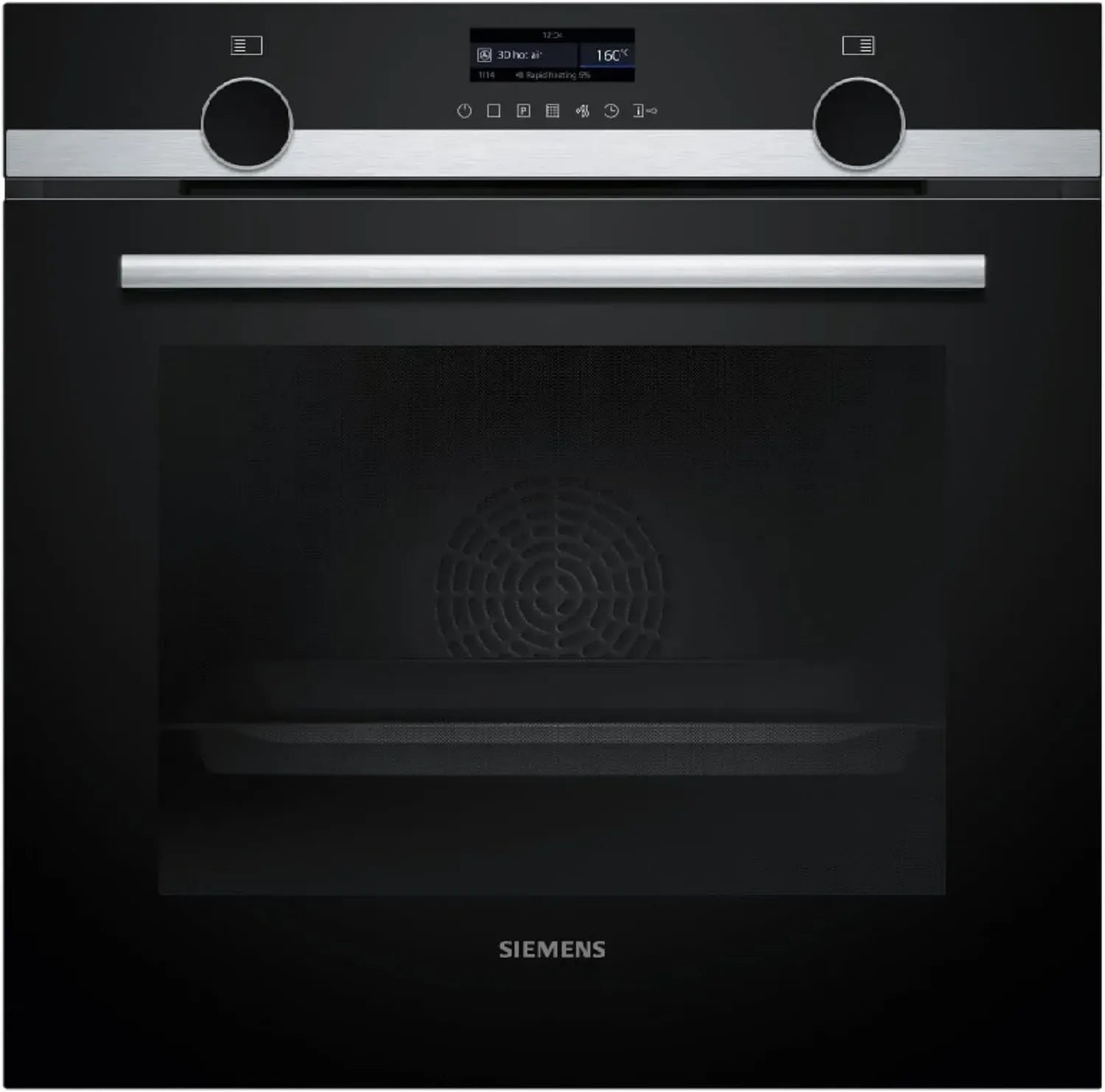 Siemens iQ500 Einbau-Backofen 60cm, Air Fry, Pyrolyse, Schnellaufheizung, TFT-Display, 3D-Heißluft, Edelstahl
