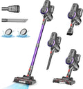Kabelloser Staubsauger, 28000Pa Saugleistung, 55 Min Laufzeit, Anti-Tangle-Bürste, Selbststehend, Leichtes Design, Ideal für Teppiche, Hartböden und Tierhaare