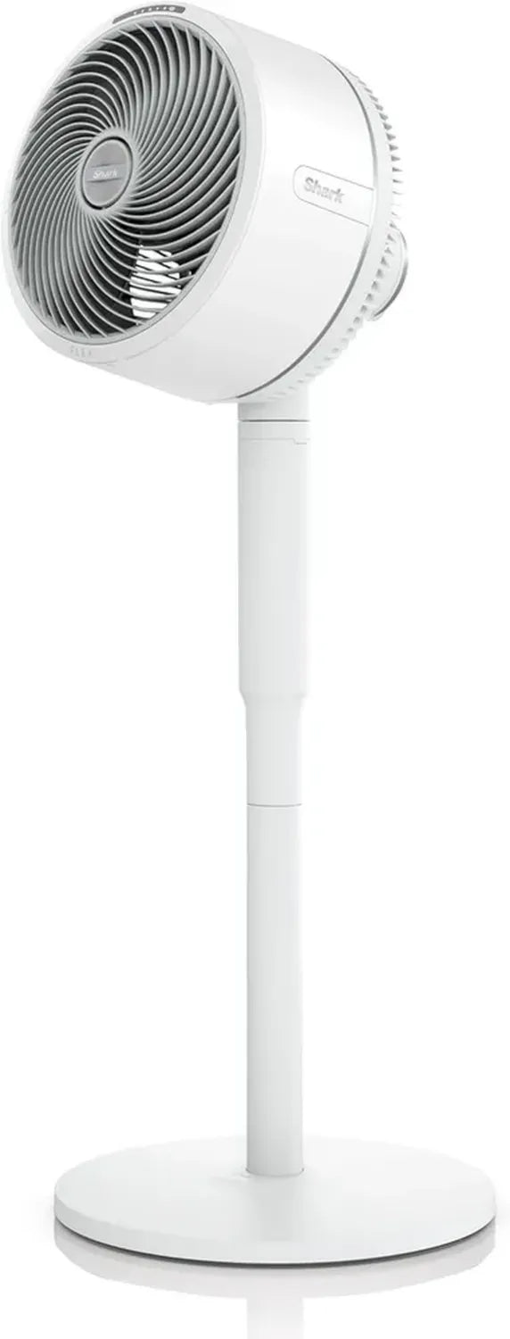 Leiser Shark FlexBreeze Hybridventilator für Innen & Außen, kabelgebunden und kabellos, UV- & wasserbeständig, tragbar, weiß