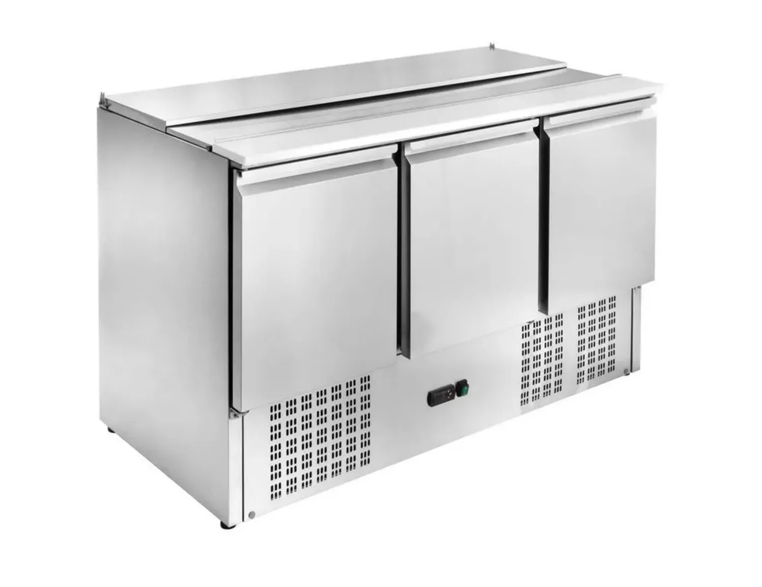 GastroHero Eco Saladette 1370, 368L, 3 Türen, Geringer Energieverbrauch, Digitale Anzeige