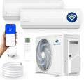 Energieeffiziente Multi-Split-Klimaanlage 2er-Set mit Heizfunktion, WiFi-Steuerung, 2.6kW + 2.6kW