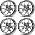 Borbet QX 20 Zoll Felgensatz 5x114.3 für Nissan Modelle in Hyper Black Silber